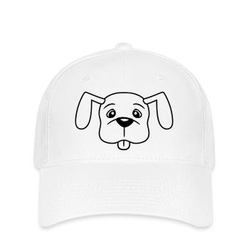 Dog Sticking Out Tongue Naughty Puppy Pet - Flexfit Cap - white - Front