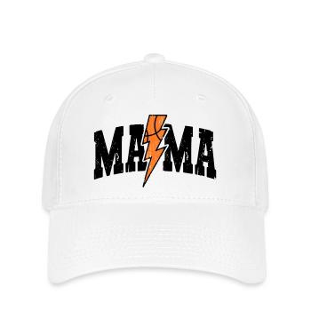 Basketball Mama Lightning Bolt Design - Flexfit Cap - white - Front