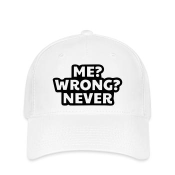 Ich liege nie falsch. - Flexfit Cap - Weiß - Vorne