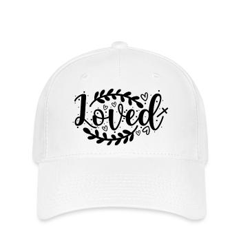 geliebt - Flexfit Cap - Weiß - Vorne