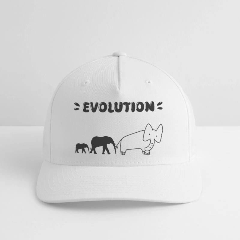 Elephant Evolution – Drôles d’étapes de l’évolution. Casquette Flexfit