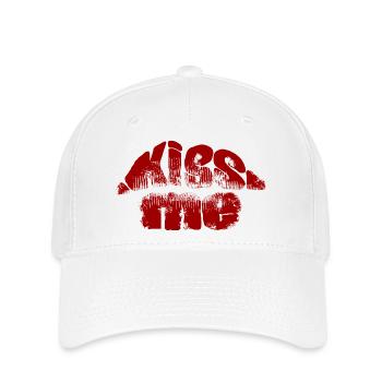 Embrasse-moi Graffiti Rouge - Casquette Flexfit - blanc - Devant