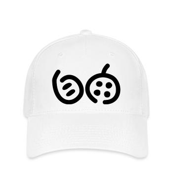 Japanische Kanji für 'Freedom' Schwarz - Flexfit Cap - Weiß - Vorne
