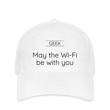 GEEK – Möge das WLAN mit dir sein. - Flexfit Cap - Weiß - Vorne