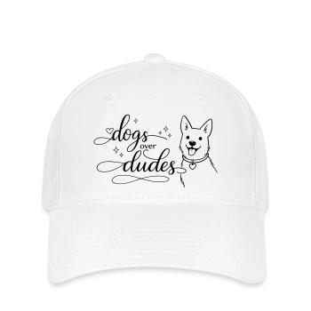 dogs over dudes - Flexfit Cap - Weiß - Vorne