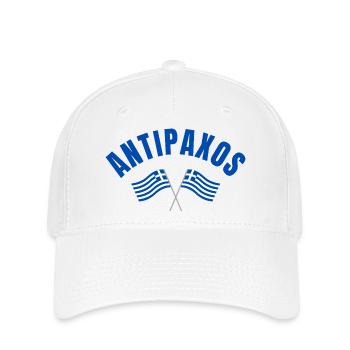 Antipaxos griechische Flaggen - Flexfit Cap - Weiß - Vorne