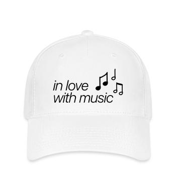 Amoureux de la musique - Casquette Flexfit - blanc - Devant