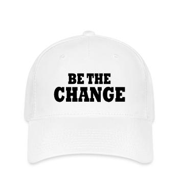 be the change - Flexfit Cap - Weiß - Vorne