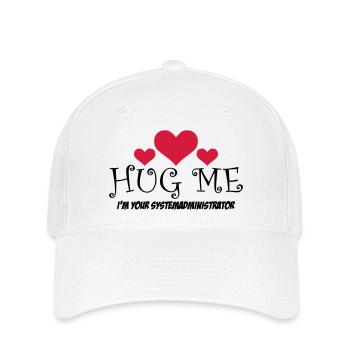 Hug Me! Je suis l'administrateur de votre système - Casquette Flexfit - blanc - Devant