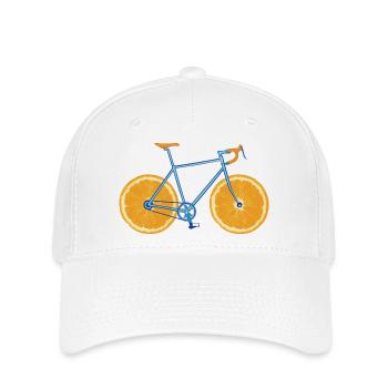 Bicycle ORANGE - Flexfit Cap - Weiß - Vorne