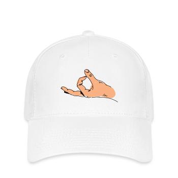 Haha! Lustiges Bild hineingeschaut Finder Loch - Flexfit Cap - Weiß - Vorne