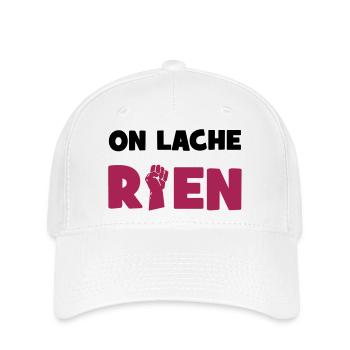 On lâche rien ! - Casquette Flexfit - blanc - Devant