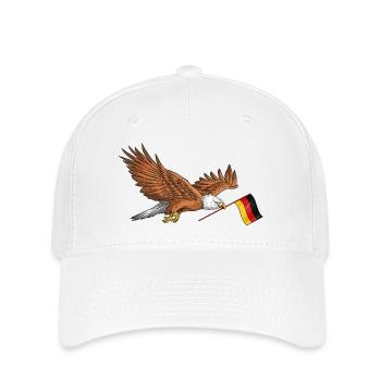 Deutscher Adler - Flexfit Cap - Weiß - Vorne