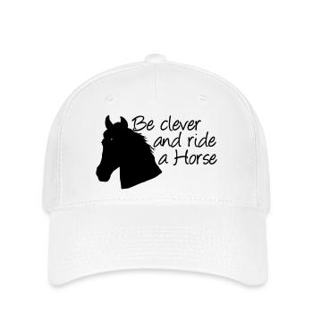 Ride a Horse Pferd Pferde Reiten Reiter Geschenk - Flexfit Cap - Weiß - Vorne