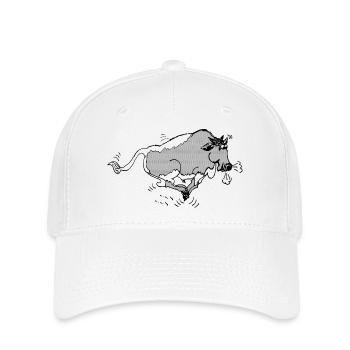 Pinzgauer Bulle witzig - Flexfit Cap - Weiß - Vorne