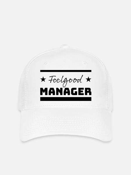 Tshirt Feelgood Manager Stars black - Flexfit Cap - Weiß