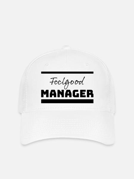 Tshirt Feelgood Manager black - Flexfit Cap - Weiß