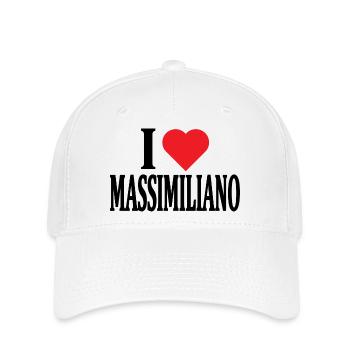 t-shirt I love Massimiliano t-shirt gift idea - Flexfit Cap - white - Front