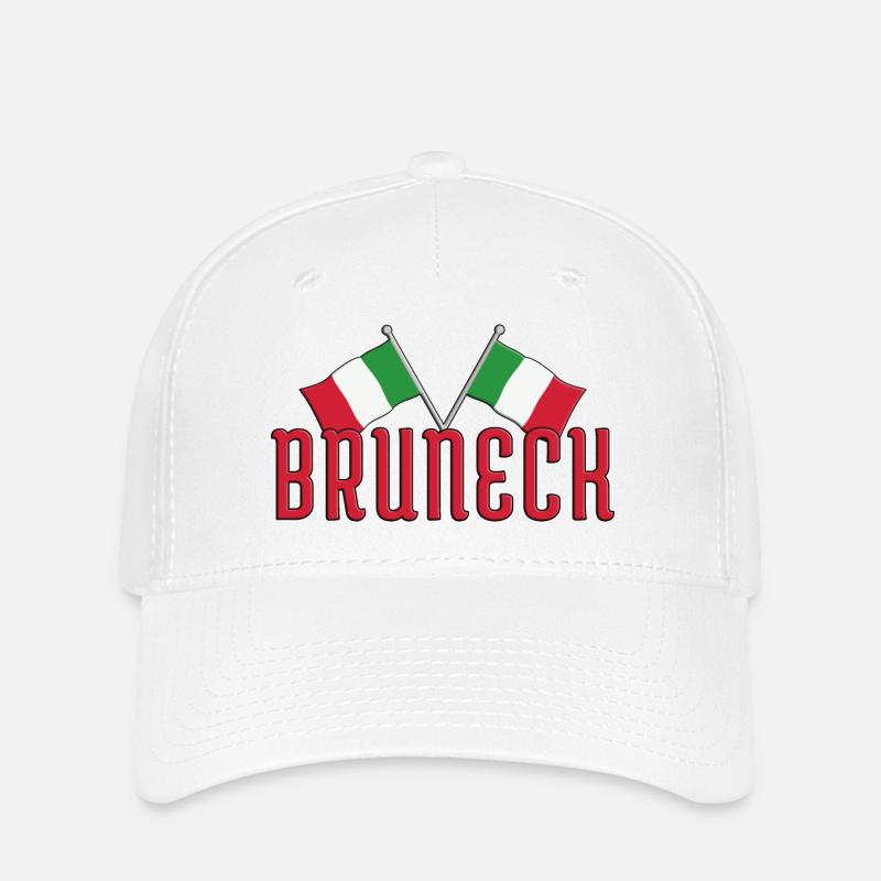 BRUNECK Italien Flaggen - Flexfit Cap - Weiß