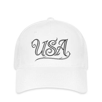 États-Unis - Casquette Flexfit - blanc - Devant