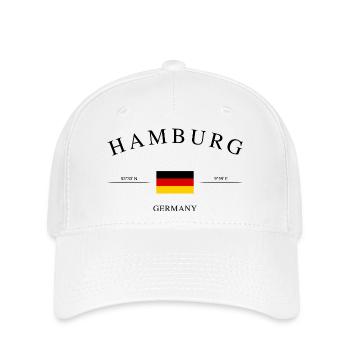 Hamburg Germany – Holiday Souvenir & Gift - Flexfit Cap - white - Front