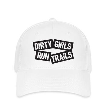 Les filles sales courent sur les sentiers - Casquette Flexfit - blanc - Devant