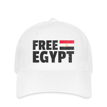Égypte libre : Soutenez la liberté égyptienne - Casquette Flexfit - blanc - Devant