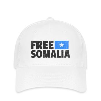 Somalie libre : Soutenez la liberté somalienne - Casquette Flexfit - blanc - Devant