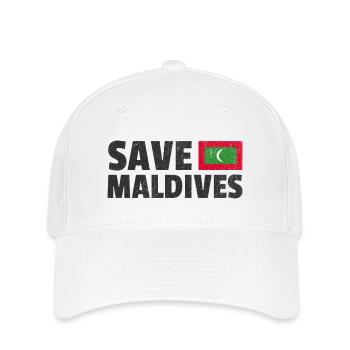 Sauvons les Maldives : Soutenez la conservation de l’île - Casquette Flexfit - blanc - Devant