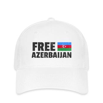 Libérez l’Azerbaïdjan : Soutenez la liberté - Casquette Flexfit - blanc - Devant