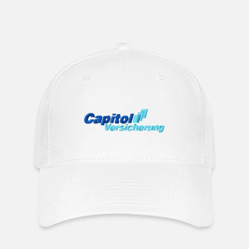 Stromberg Gesticktes Logo Der Capitol Versicherung - Flexfit Cap - Weiß