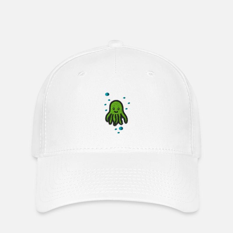 Pieuvre - Casquette Flexfit - blanc