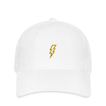 Éclair brodé - Casquette Flexfit - blanc - Devant