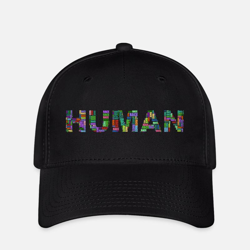 Mensch Human Race - Flexfit Cap - Schwarz