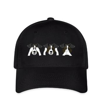 Lustiger Hunde - Flexfit Cap - Schwarz - Vorne