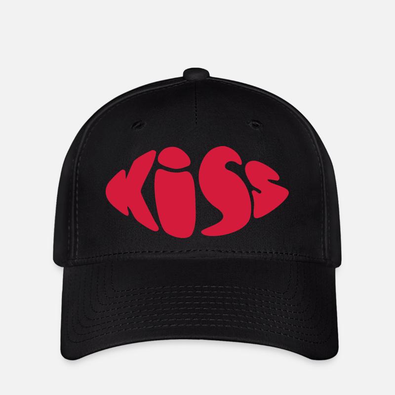Kiss - Casquette Flexfit - noir