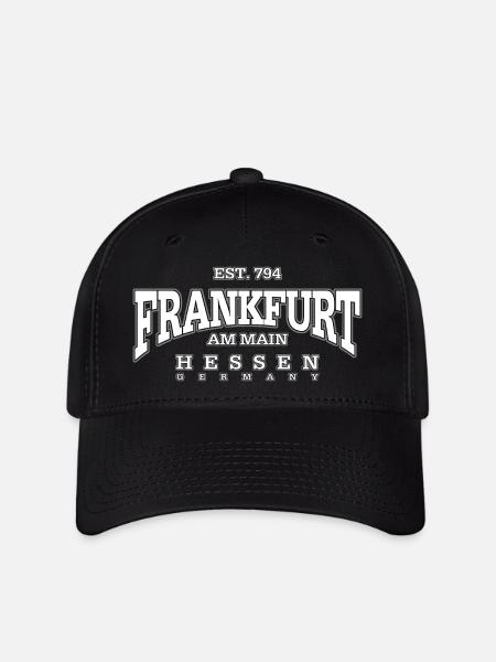 Frankfurt am Main (white) - Flexfit Cap - Schwarz