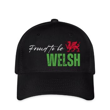 Stolzer Waliser, ich liebe Wales - Flexfit Cap - Schwarz - Vorne