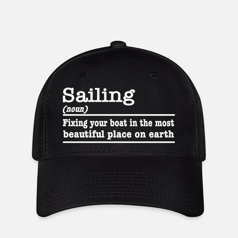 Sailing funny saying for sailors - Flexfit Cap - black