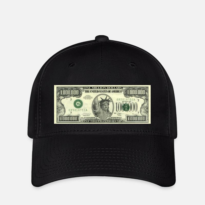 1 million de dollars - Casquette Flexfit - noir
