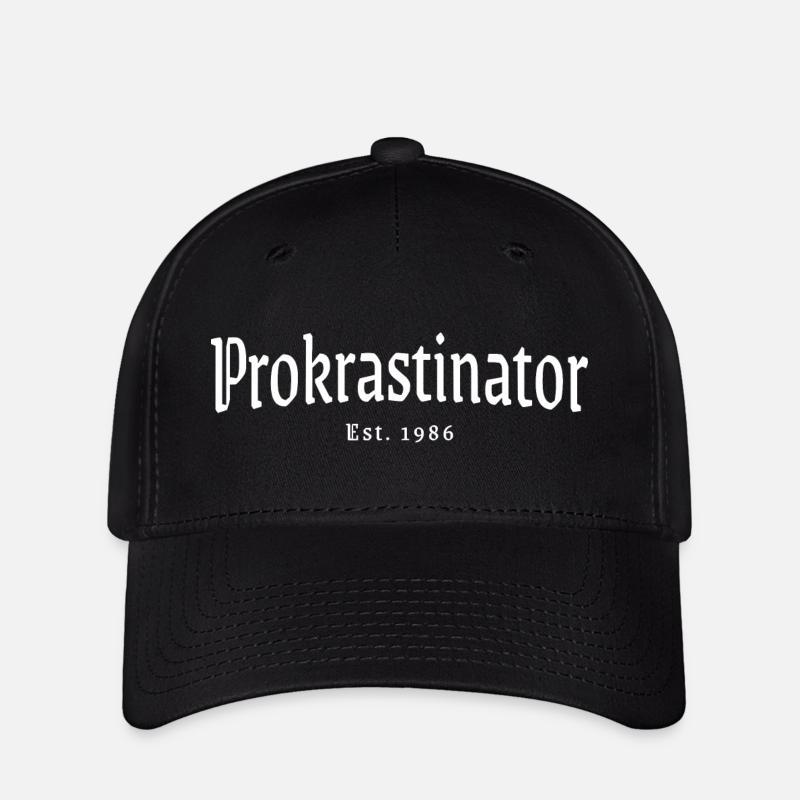 Prokrastinator 1986 Lustig 40 Geburtstag Geschenk - Flexfit Cap - Schwarz