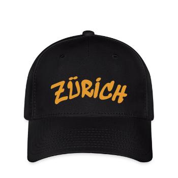 Zürich - Schweiz - Switzerland - Swiss - Slogan - Flexfit Cap - Schwarz - Vorne