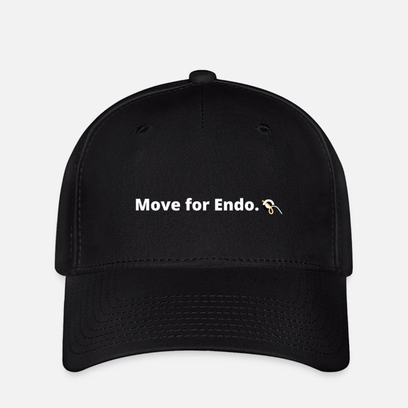 Move For Endo [weiß] - Flexfit Cap - Schwarz