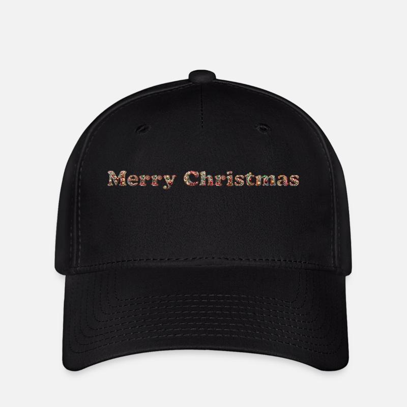 Merry Christmas ornament - Flexfit Cap - black