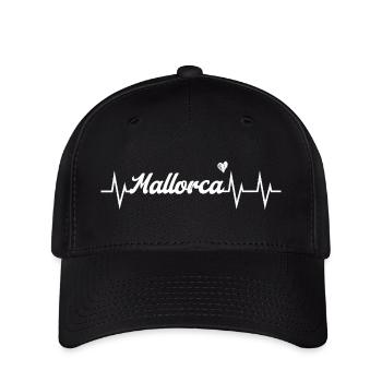Heartbeat Mallorca - Flexfit Cap - Schwarz - Vorne