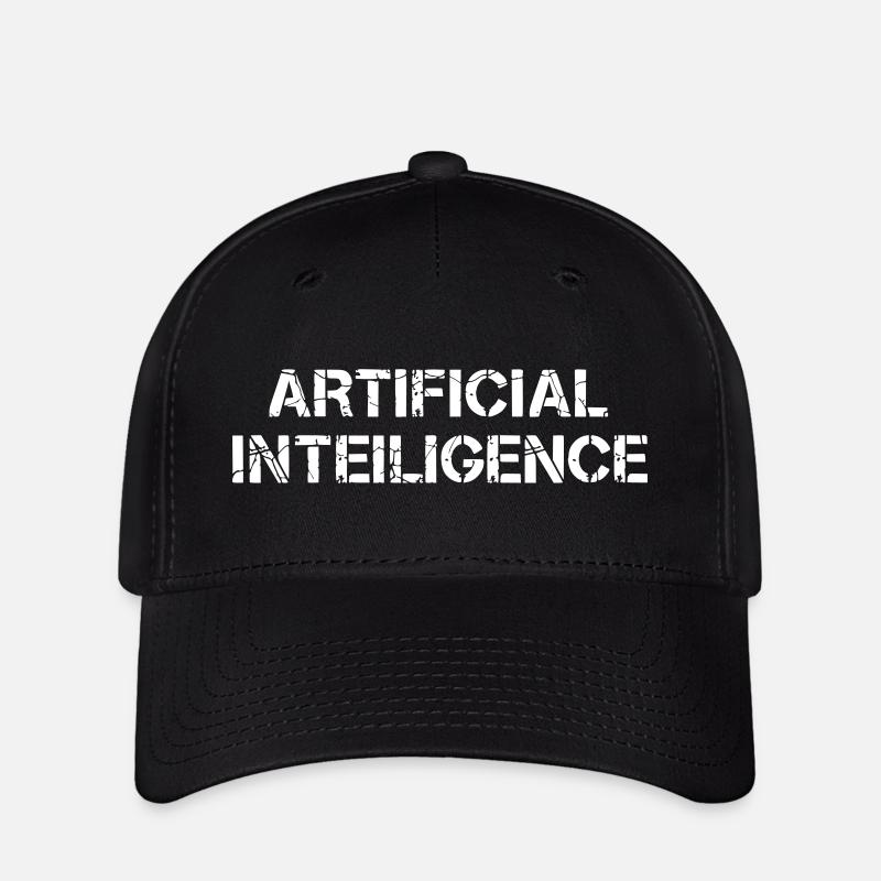 Artificial Intelligence Text Grunge Vektor - Flexfit Cap - Schwarz