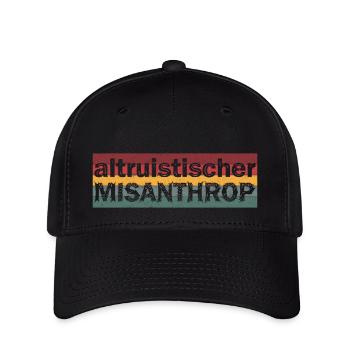 Altruistischer Misanthrop (Panorama) - Flexfit Cap - Schwarz - Vorne