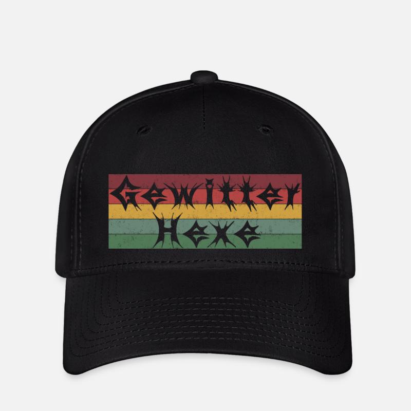 Gewitterhexe (bunt) - Flexfit Cap - Schwarz