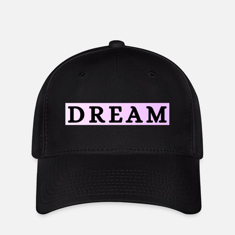 Dream in Pastelllila - Flexfit Cap - Schwarz