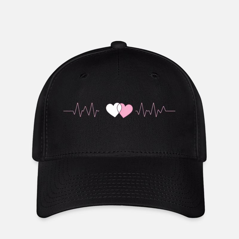 Heartbeat Synced - Flexfit Cap - black